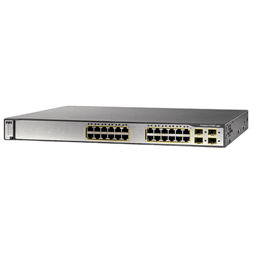 Коммутатор Cisco WS-C3750G-24T-S, 24 порта