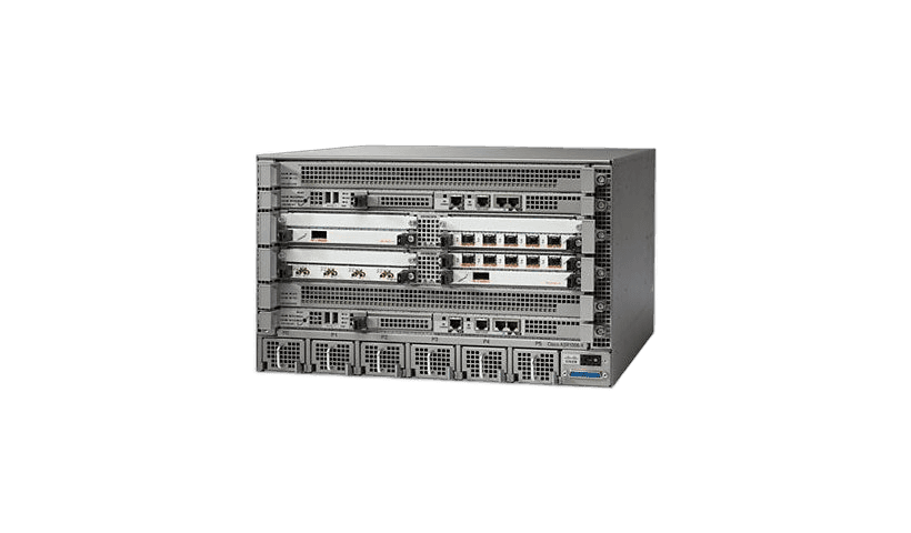 Шасси маршрутизатора Cisco ASR1006-X с установленными модулями