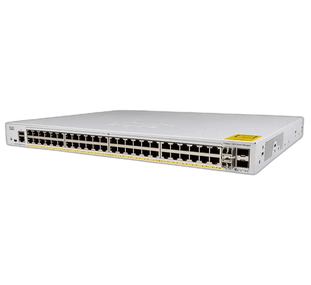 Коммутатор Cisco C1000-48P-4X-L, 48 портов PoE+ и 4 порта 10G SFP+
