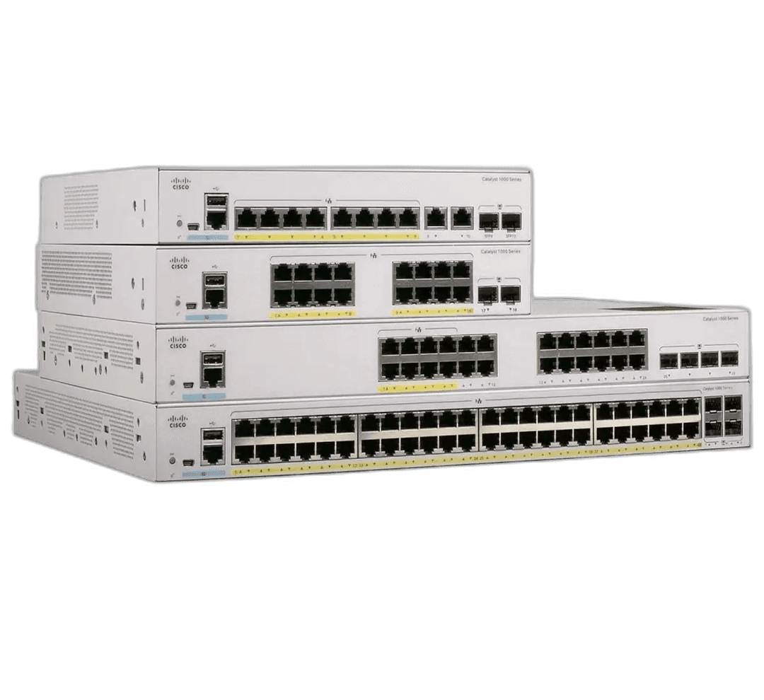 Коммутатор Cisco C1000-48T-4X-L, 48 гигабитных портов и 4 порта 10G SFP+