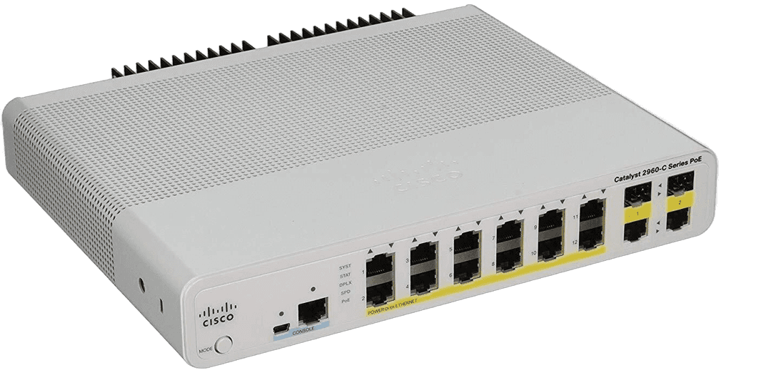 Коммутатор Cisco WS-C2960C-12PC-L, 12 портов