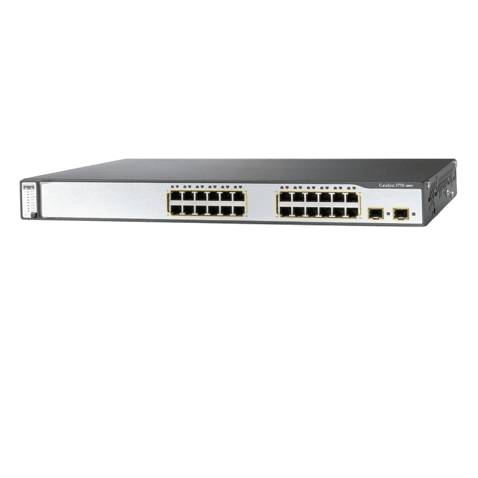 Коммутатор Cisco WS-C3750-24PS-E, 24 порта