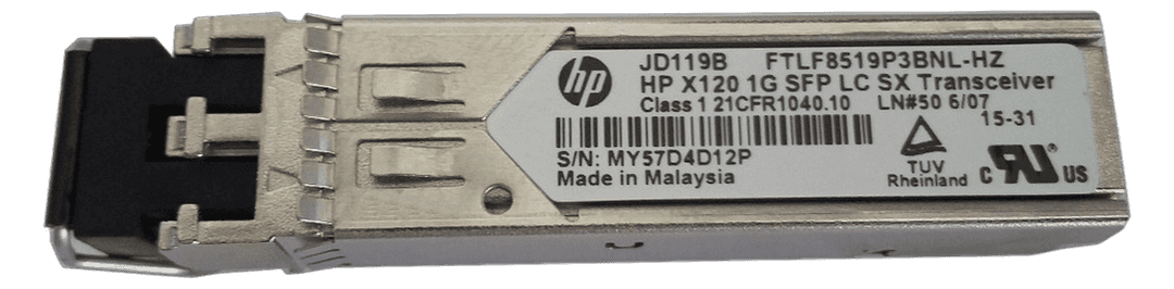 Трансивер HPE X120 1G SFP LC LX, 1G LX