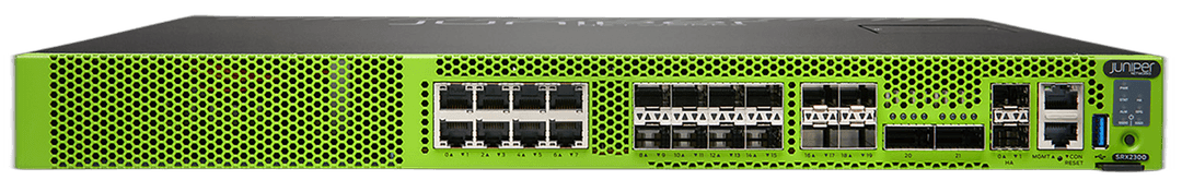 Межсетевой экран Juniper SRX2300, вид спереди и сверху