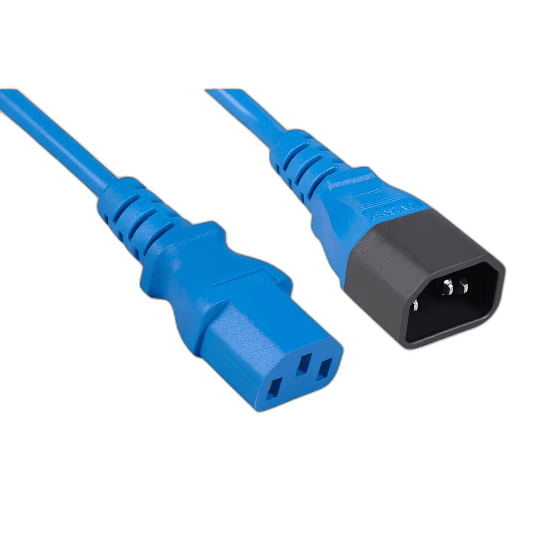 Синий силовой кабель IEC C14–C13 длиной 1,8 м