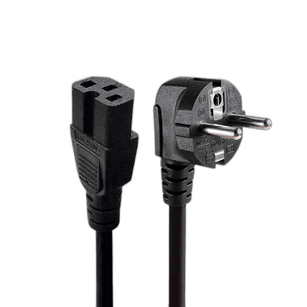 Кабель питания CEE 7/7 на IEC 60320 C15 длиной 2 м