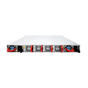 Arista DCS-7050QX-32S-F, rear panel with red modules, front-to-rear airflow