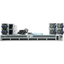 Arista DCS-7124SX-R rear panel, blue modules, rear-to-front airflow