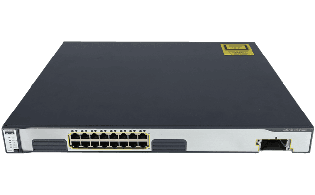 Коммутатор Cisco WS-C3750G-16TD-S, 16 портов