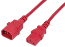 Разъёмы красного кабеля питания IEC C14–C13