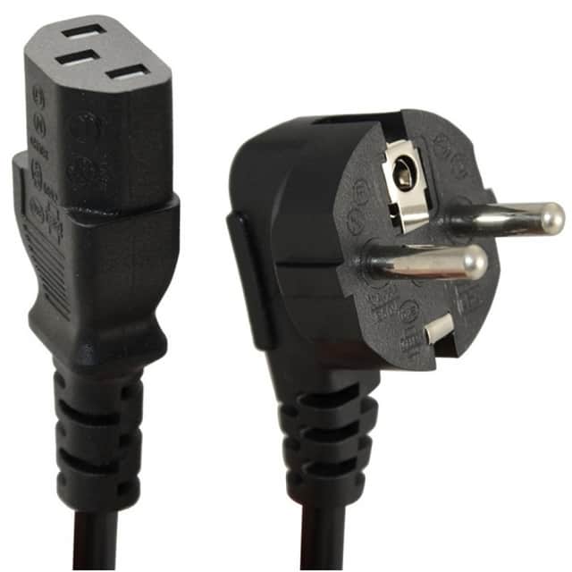 Кабель питания Noname EU–IEC C13, 1,5 м, угловой