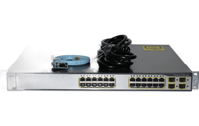 Коммутатор Cisco WS-C3750G-24TS-E1U, 24 порта