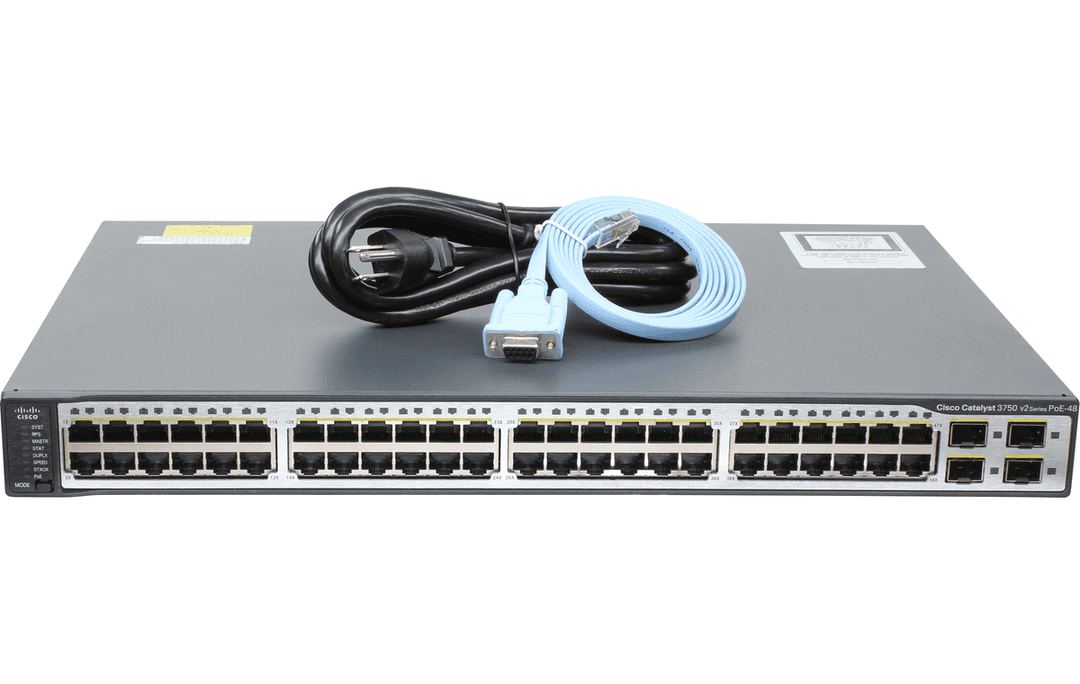 Коммутатор Cisco WS-C3750V2-48PS-S, 48 портов