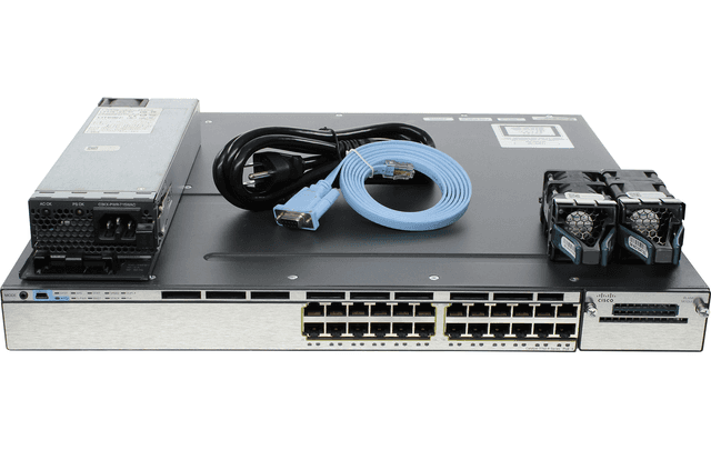 Коммутатор Cisco WS-C3750X-24P-S, 24 порта