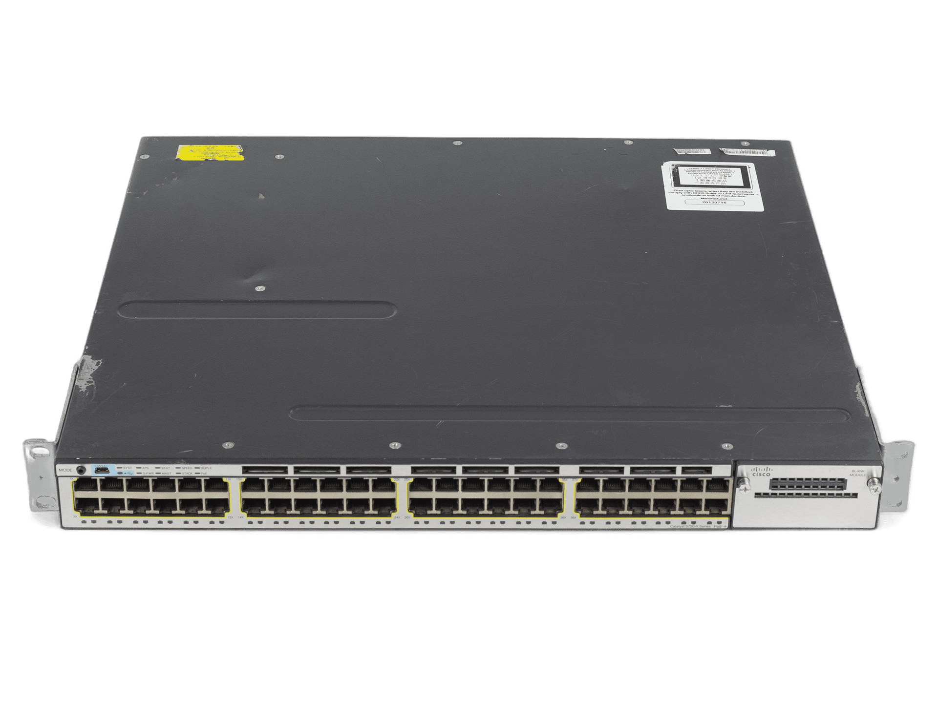 Коммутатор Cisco WS-C3750X-48P-S, 48 портов
