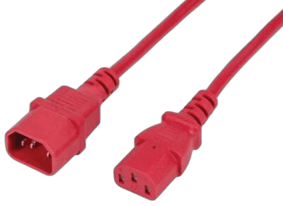 Кабель Noname C14-C13, , RED, 1.8 м